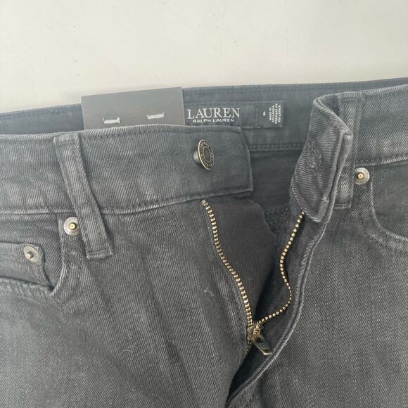 LAUREN RALPH LAUREN Jeans Size 27 / 4 NWT Denim High Rise Skinny Ankle Lace Up - Picture 5 of 11